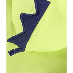 Babyhug Full Sleeves Hooded Sweat Jacket Dino Patch - Lime Green