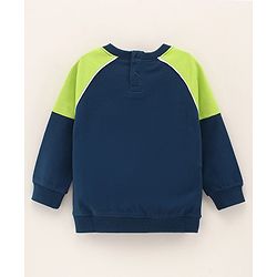 Babyhug Full Sleeves Sweatshirts 3D Goggle - Navy