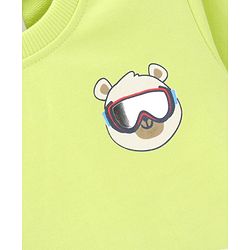 Babyhug Full Sleeves Cut & Sew Sweatshirt Multi Print - Blue Green