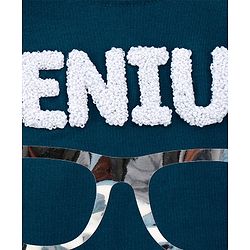 Babyhug Full Sleeves Sweatshirts Genius Embroidered - Blue