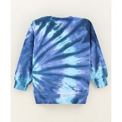 Babyhug Full Sleeves Sweatshirt Tie Dye Print - Blue