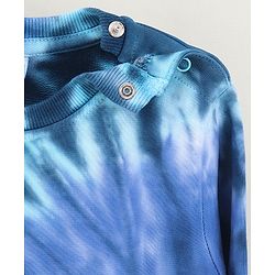 Babyhug Full Sleeves Sweatshirt Tie Dye Print - Blue