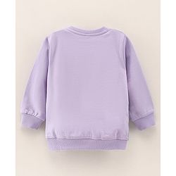 Babyhug Cotton Blend Full Sleeves Sweat Shirt Penguin Print - Purple