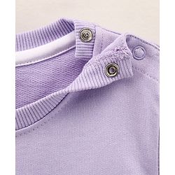 Babyhug Cotton Blend Full Sleeves Sweat Shirt Penguin Print - Purple