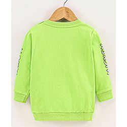 Babyhug Full Sleeves Sweatshirt Mickey Mouse Graphic & Print at Sleeves- Green