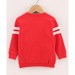 Babyhug Full Sleeves Sweatshirt Mickey Mouse Print - Red