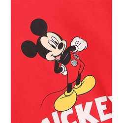 Babyhug Full Sleeves Sweatshirt Mickey Mouse Print - Red