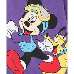 Babyhug Full Sleeves Sweatshirt Mickey Mouse Print - Purple