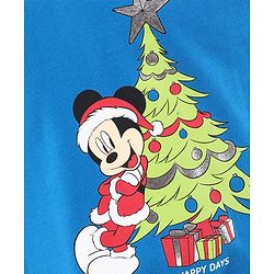 Babyhug Full Sleeves Sweatshirts Mickey Mouse Print - Blue