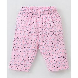 Babyhug 100% Cotton Half Sleeves Night Suit Heart Print - Blue