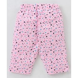Babyhug 100% Cotton Half Sleeves Night Suit Heart Print - Blue