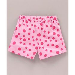 Babyhug Puffed Sleeves 100% Cotton Single Jersey Night Suit Bow Applique Kitty Print - Pink