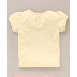 Babyhug Cotton Half Sleeves Tee & Shorts Set Dot Print & Kitty Embroidery- Pink
