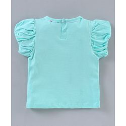 Babyoye Cotton Knit Puffed Half Sleeves Night Suit Multiprint - Blue