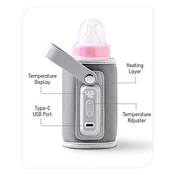 Babyhug Portable Bottle Warmer - Grey