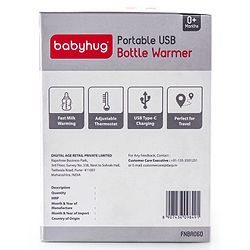 Babyhug Portable Bottle Warmer - Grey