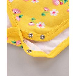 Babyhug 100% Cotton Onesie Printed Pack of 3 - Pink Yellow