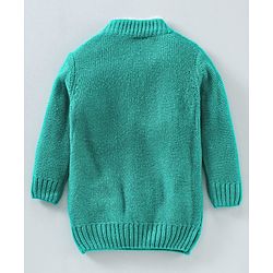 Babyhug Full Sleeves Cable Knit Pullover - Green