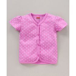 Babyhug 100% Cotton Half Sleeves Floral Print & Striped Vest Pack Of 3 - Yellow & Pink