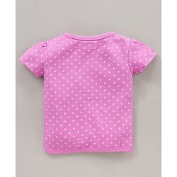 Babyhug 100% Cotton Half Sleeves Floral Print & Striped Vest Pack Of 3 - Yellow & Pink