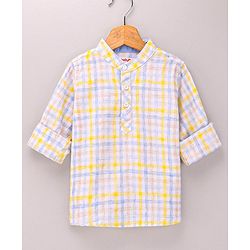 Babyhug Full Sleeves Cotton Checks Shirt - Multicolor