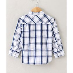 Babyhug Cotton Woven Full Sleeves Checks Shirt - White