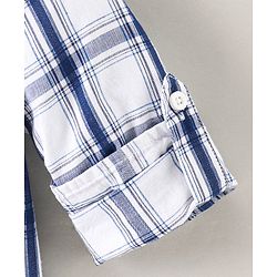 Babyhug Cotton Woven Full Sleeves Checks Shirt - White
