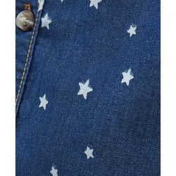 Babyhug Full Sleeves Denim Shirt Star Print - Blue