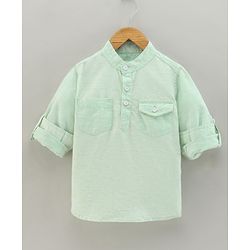 Babyhug Full Sleeves Shirt Solid - Green