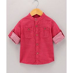 Babyhug Full Sleeves Solid Color Shirt - Red