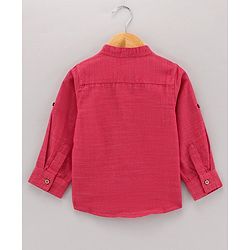 Babyhug Full Sleeves Solid Color Shirt - Red