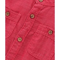 Babyhug Full Sleeves Solid Color Shirt - Red
