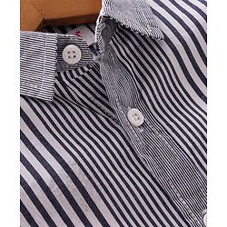 Babyhug Cotton Woven Half Sleeves Shirt Striped - Blue