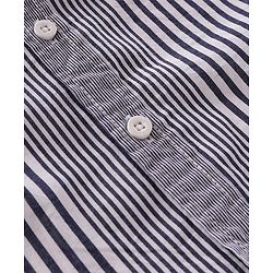 Babyhug Cotton Woven Half Sleeves Shirt Striped - Blue