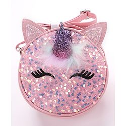 Babyhug Unicorn Sling Bag Free Size - Pink