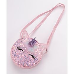 Babyhug Unicorn Sling Bag Free Size - Pink