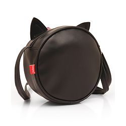 Babyhug Free Size Sling Bag With Sequin & Feather Detailing- Black