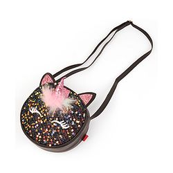 Babyhug Free Size Sling Bag With Sequin & Feather Detailing- Black