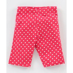 Babyhug Ankle Length Three Fourth Leggings Dot Print Pack Of 3 - Multicolor