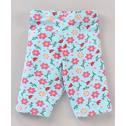Babyhug Three Fourth Length Leggings Printed Pack of 3 - Multicolour