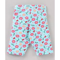 Babyhug Three Fourth Length Leggings Printed Pack of 3 - Multicolour