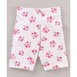 Babyhug Three Fourth Length Lycra Leggings Pack of 3 - Multicolor