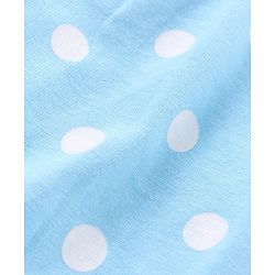 Babyhug Cotton Half Sleeves Night Suit Polka Dots Print - Blue