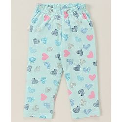 Babyhug 100% Cotton Half Sleeves Night Suit Heart Patch - Blue