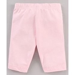 Babyhug Three Fourth Length Lycra Leggings  With Stretch Striped Pack Of 3 - Pink