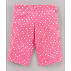 Babyhug Three Fourth Length Lycra Leggings  With Stretch Striped Pack Of 3 - Pink