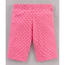 Babyhug Three Fourth Length Lycra Leggings  With Stretch Striped Pack Of 3 - Pink