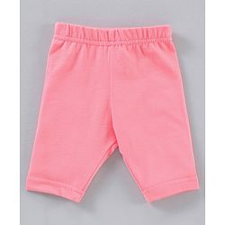 Babyhug Three Fourth Lycra Knit Striped & Heart Print Baby Leggings Pack of 3 - Multicolour