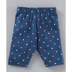 Babyhug Three Fourth Lycra Knit Striped & Heart Print Baby Leggings Pack of 3 - Multicolour