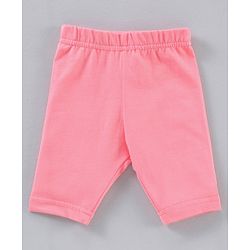 Babyhug Three Fourth Lycra Knit Striped & Heart Print Baby Leggings Pack of 3 - Multicolour